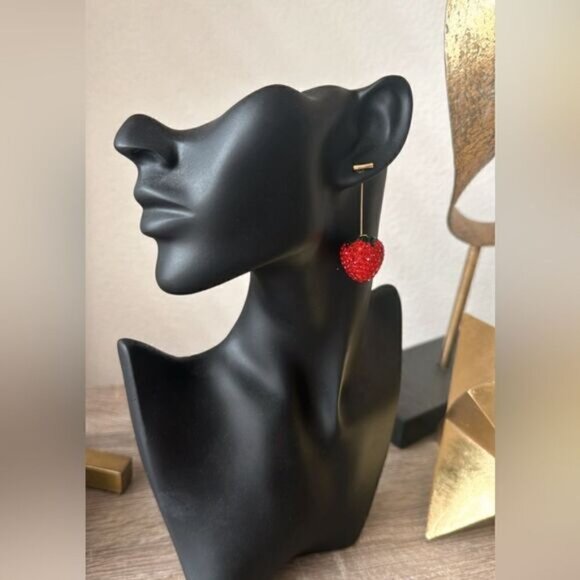 Strawberry drop earrings A638 - Picture 5 of 6